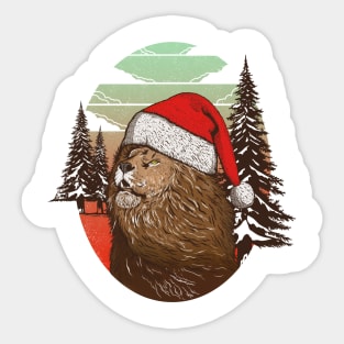 Christmas Lion Sticker